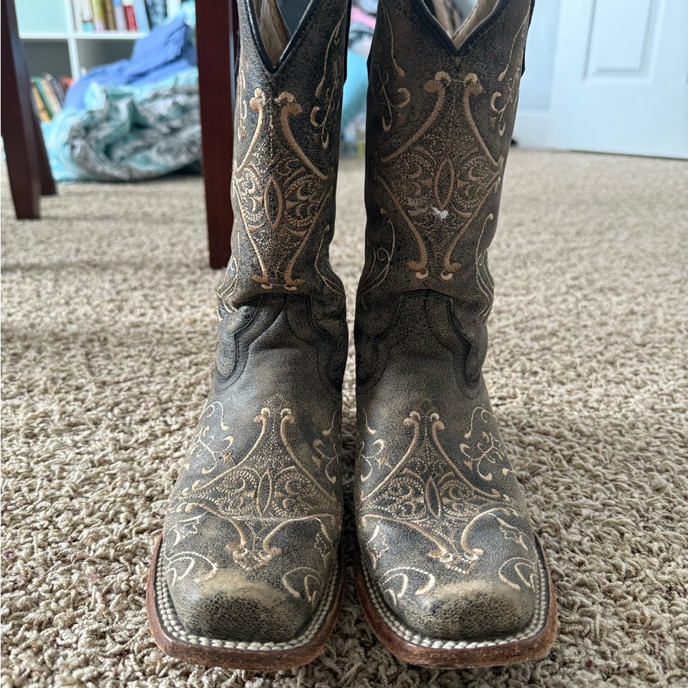 CIRCLE G SQUARE TOE WOMANS BOOT - Picture 2 of 8
